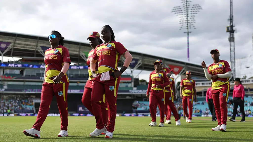 hit by a middle order collapse west indies never recovered enough to threaten australia
